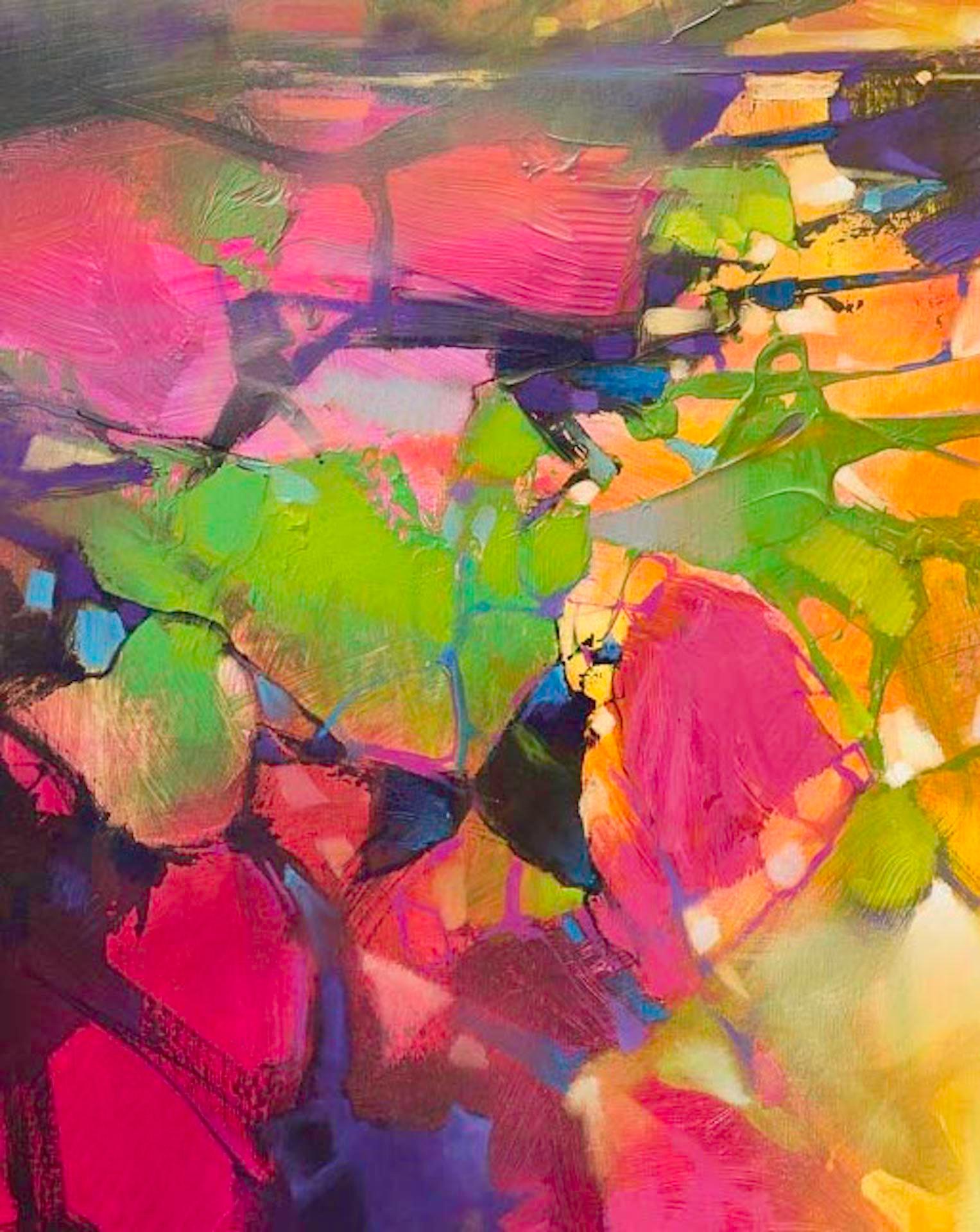 Fragments from Above, original painting colourful contemporary abstract style 3