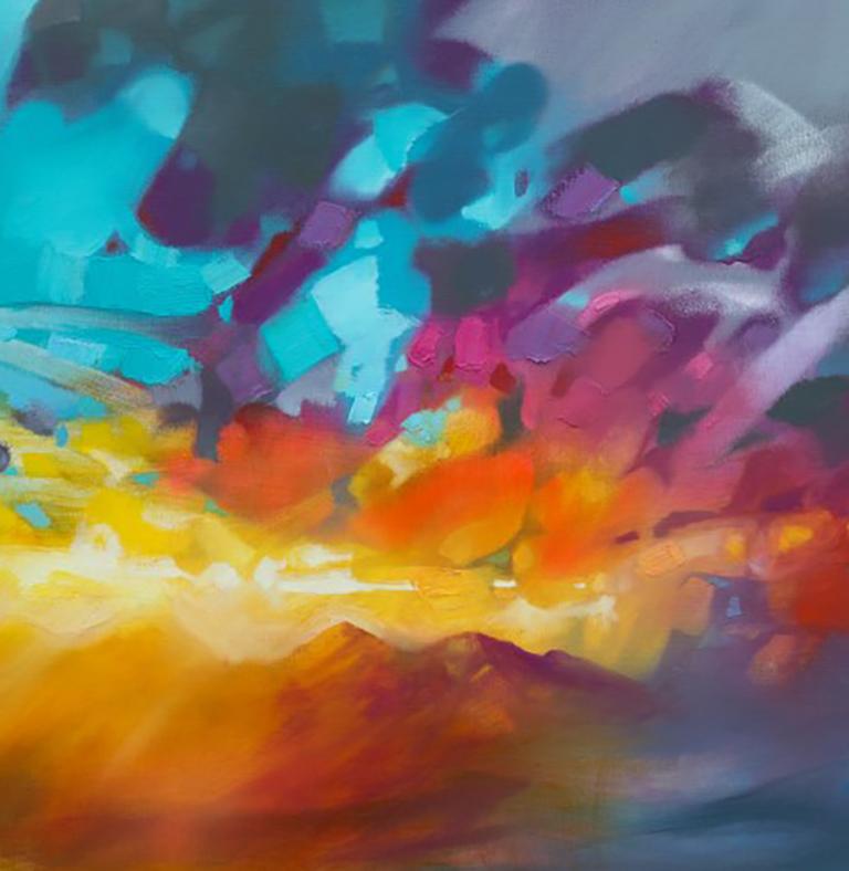 Lights Energy - 21° secolo, Arte contemporanea, Astratto, Olio, Vernice spray - Painting di Scott Naismith