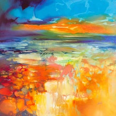 Moulded by Water, peinture de paysage abstrait, art écossais contemporain