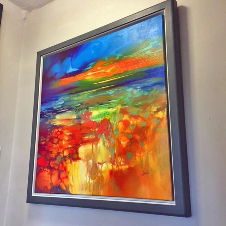 Scott Naismith Moulded By Water An Orange And Blue Abstract