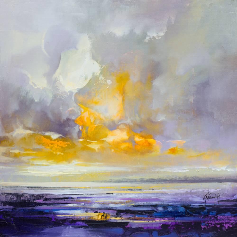 Scott Naismith Landscape Painting - Purple Islay Sky