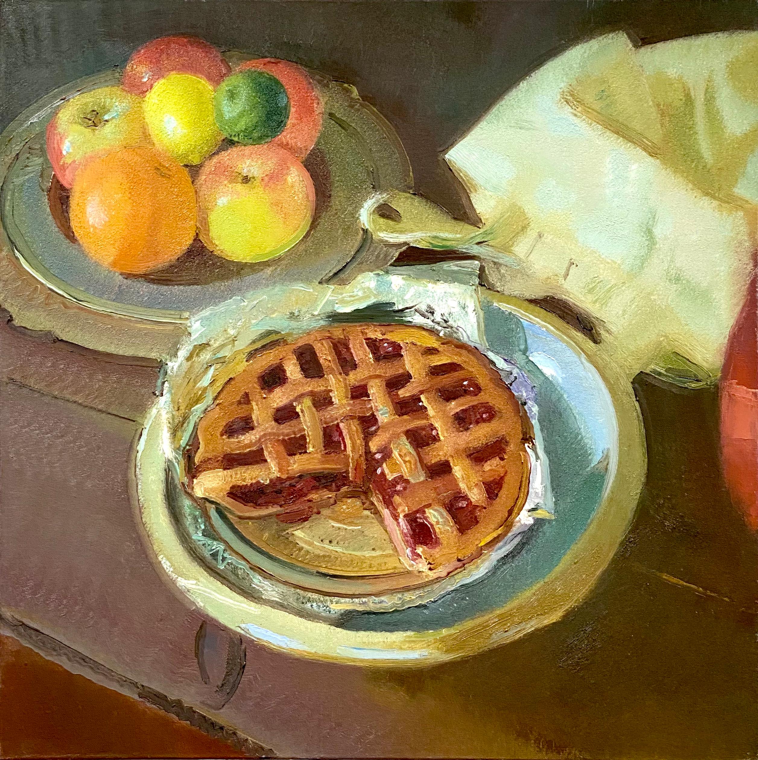 Scott Noel Still-Life Painting - Jan's Cherry Pie