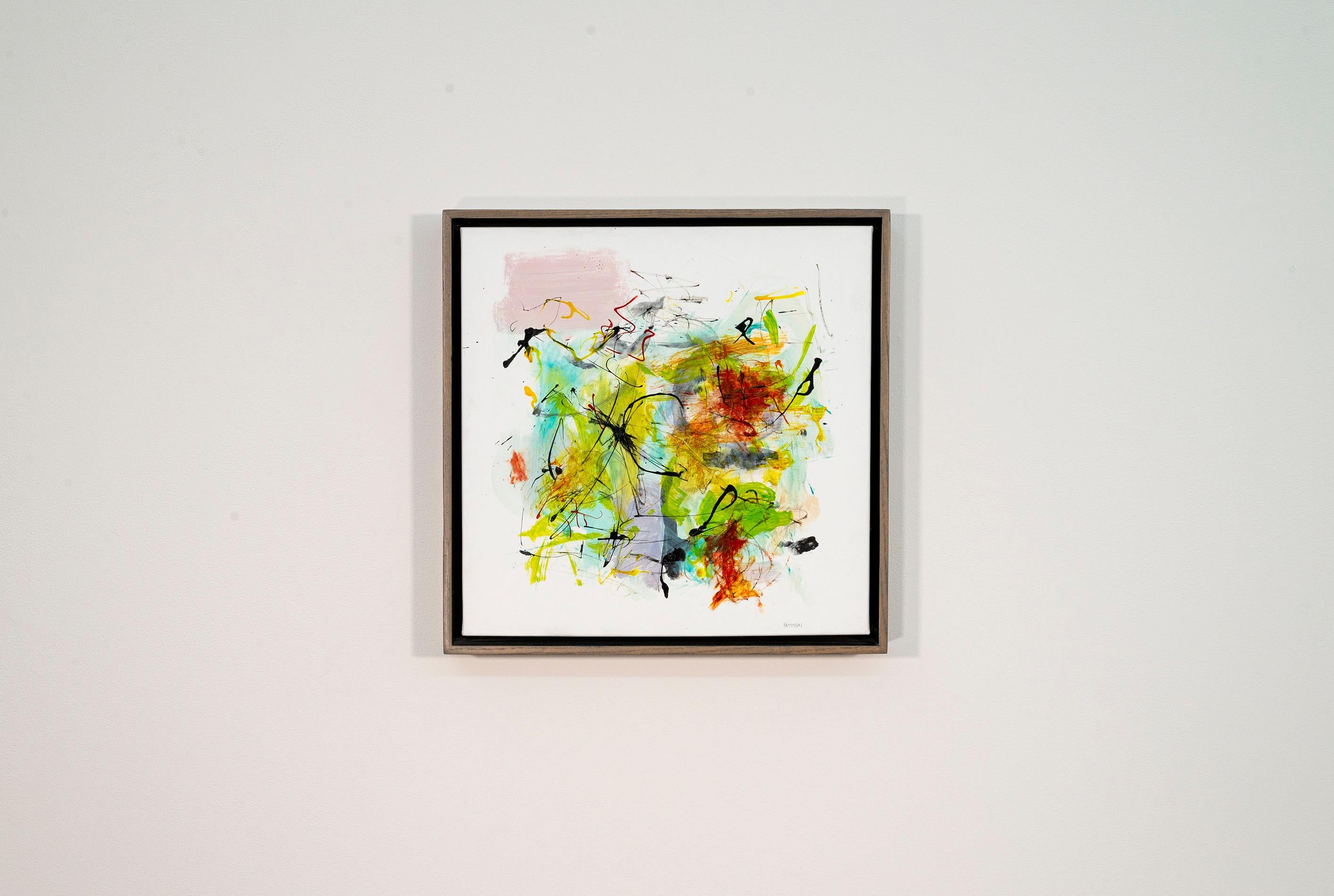 Clyde House Nr. 1 -  klein, hell, bunt, gestisch, abstrakt, Öl auf Leinwand – Painting von Scott Pattinson