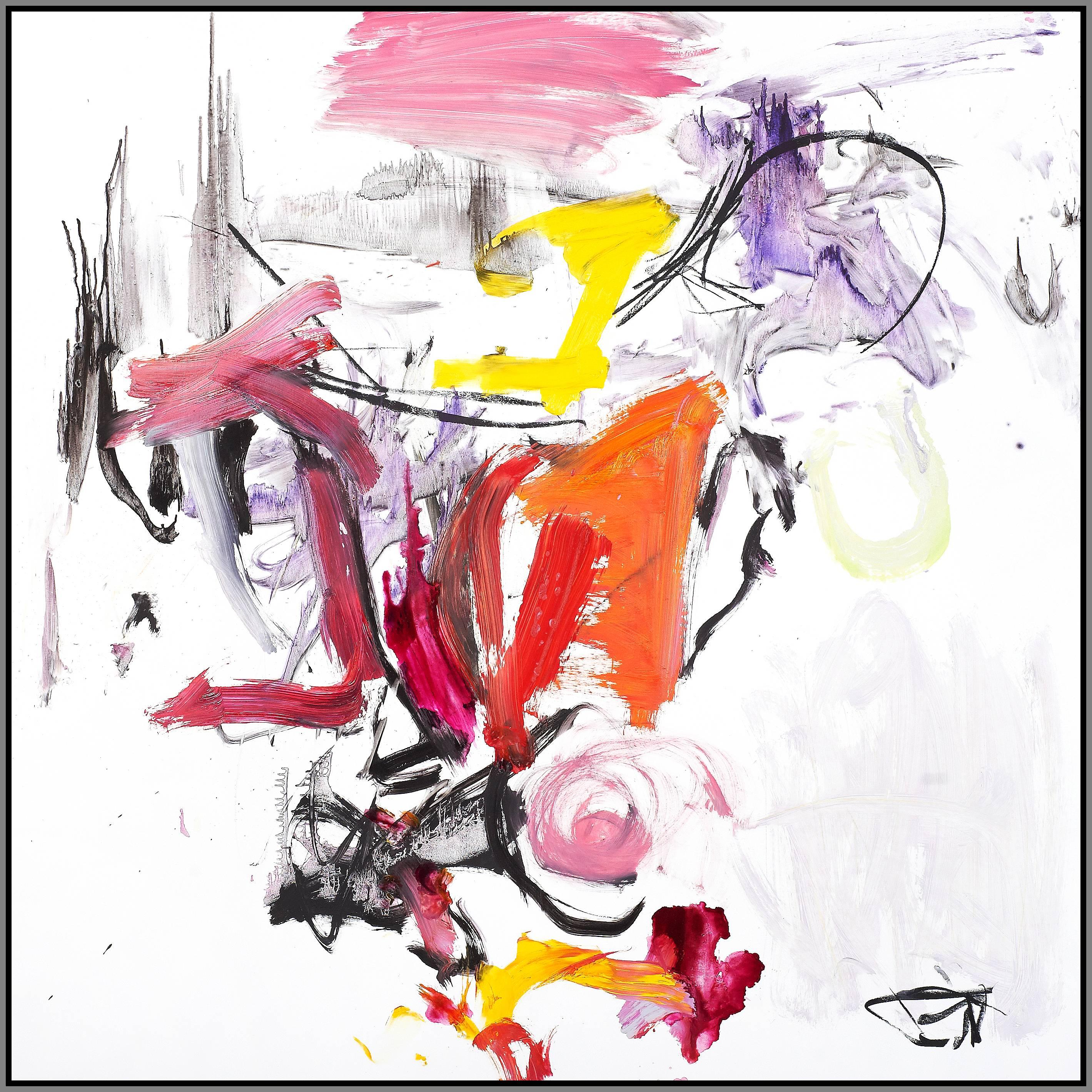 Denouement No 43 – groß, leuchtend, farbenfroh, gestisch, abstrakt, Öl auf Leinwand – Painting von Scott Pattinson