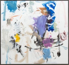 Denouement n° 45 - grand, brillant, coloré, gestuel, abstrait, huile sur toile