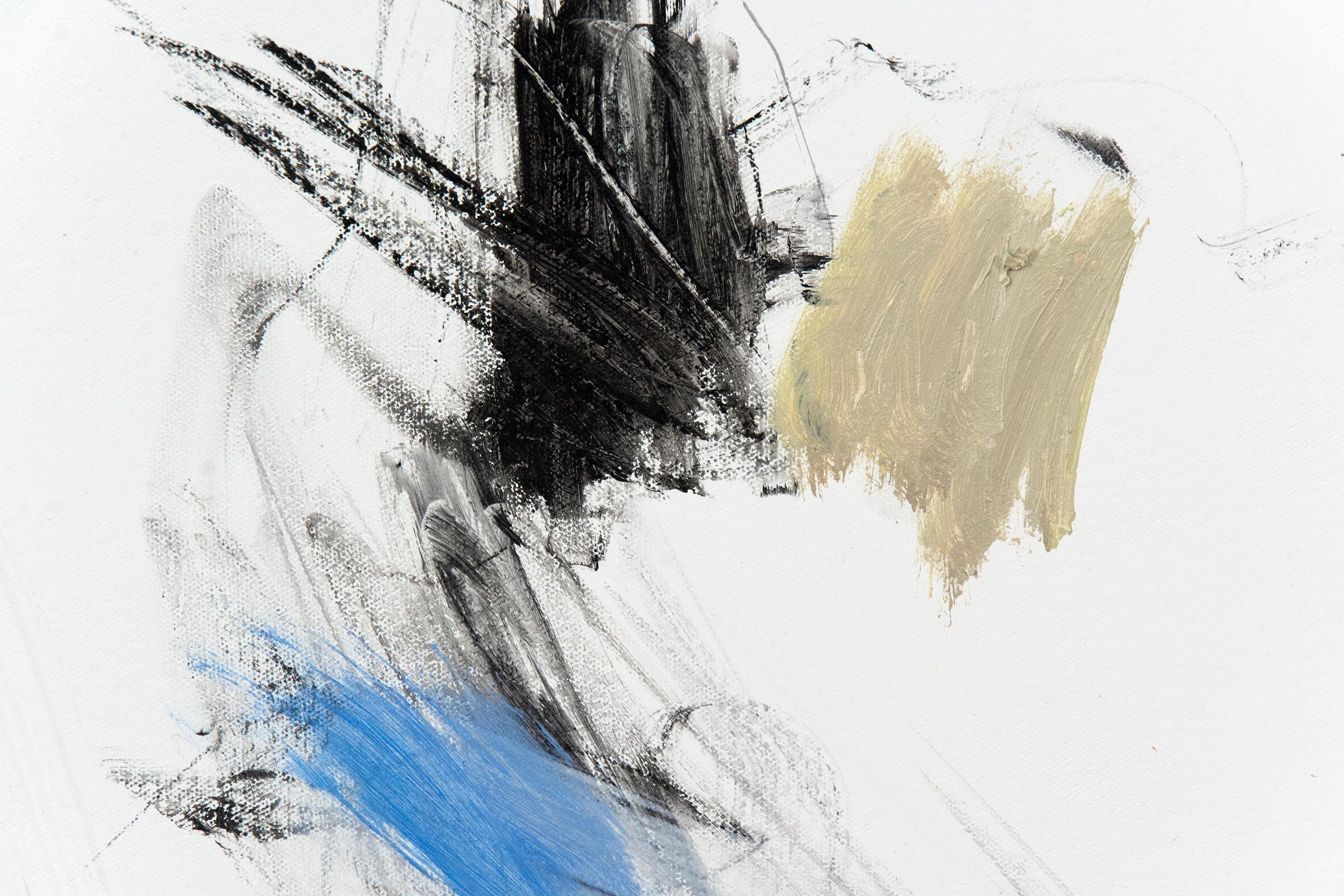 Hvodjra No 1 - Gray Abstract Painting by Scott Pattinson