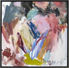 Aucune de ces choses - abstraction vibrante, colorée et gestuelle, huile sur toile