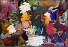 Ouvert No 71 - large, vibrant, colourful, gestural abstraction, oil on canvas