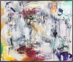 Summoning, Return - large, vibrant, colorful gestural abstract acrylic on canvas