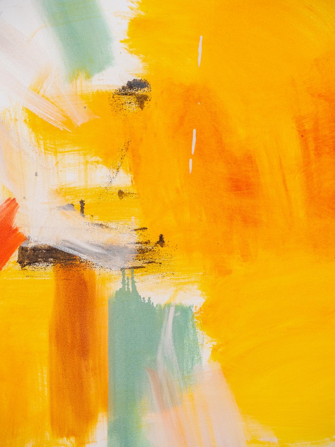 That Time - large, warm, vibrant, colourful, gestural abstract, oil on canvas - Contemporary Painting by Scott Pattinson