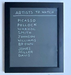 Artistas a seguir, Serigrafía firmada/N (enmarcada), inteligente crítica del mundo del arte