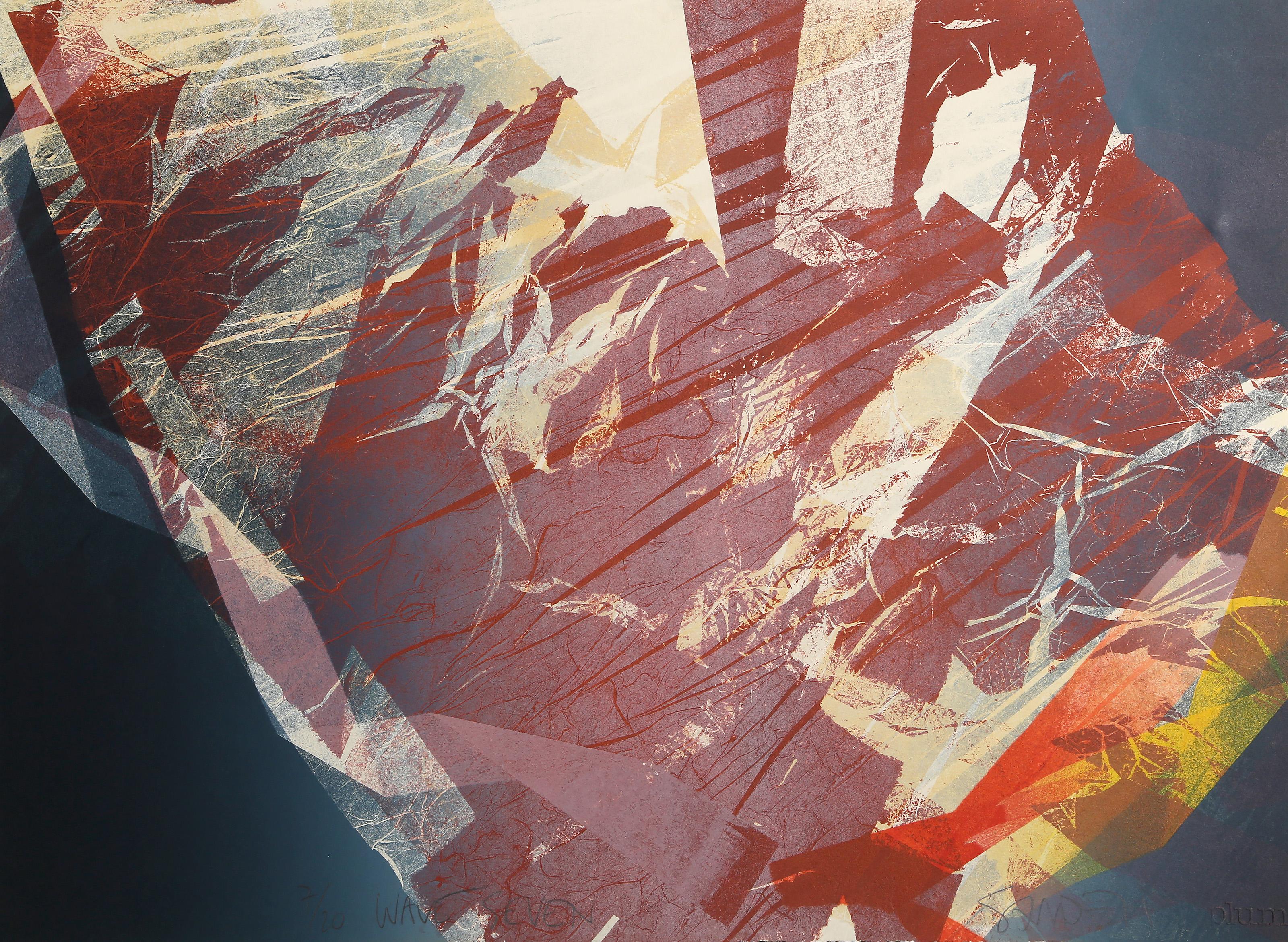 Scott Sandell, American (1953 - ) - Wave Seven, Year:  circa 1990, Medium:  Lithograph, signed, titled and numbered in pencil, Edition:  7/10, Size:  22 x 30 in. (55.88 x 76.2 cm)