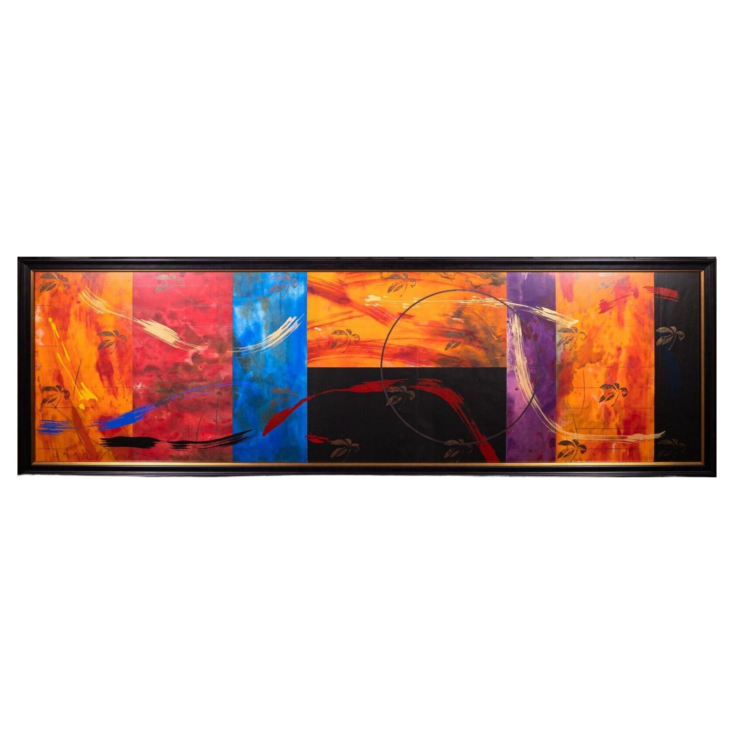 Scott Sandell Untitled Contemporary Abstract I Signed Mixed Media Framed, 1992