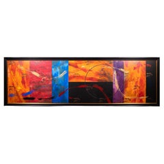 Scott Sandell Untitled Contemporary Abstract I Signed Mixed Media Framed, 1992