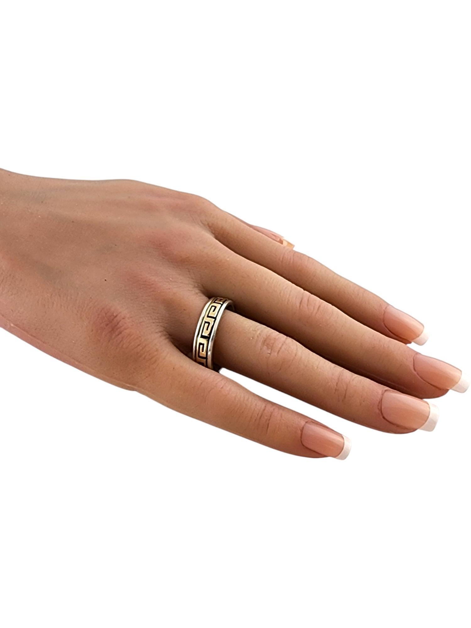 Scott Skeets 14K Yellow Gold & Sterling Silver Navajo Spiral Band Ring #20094 2