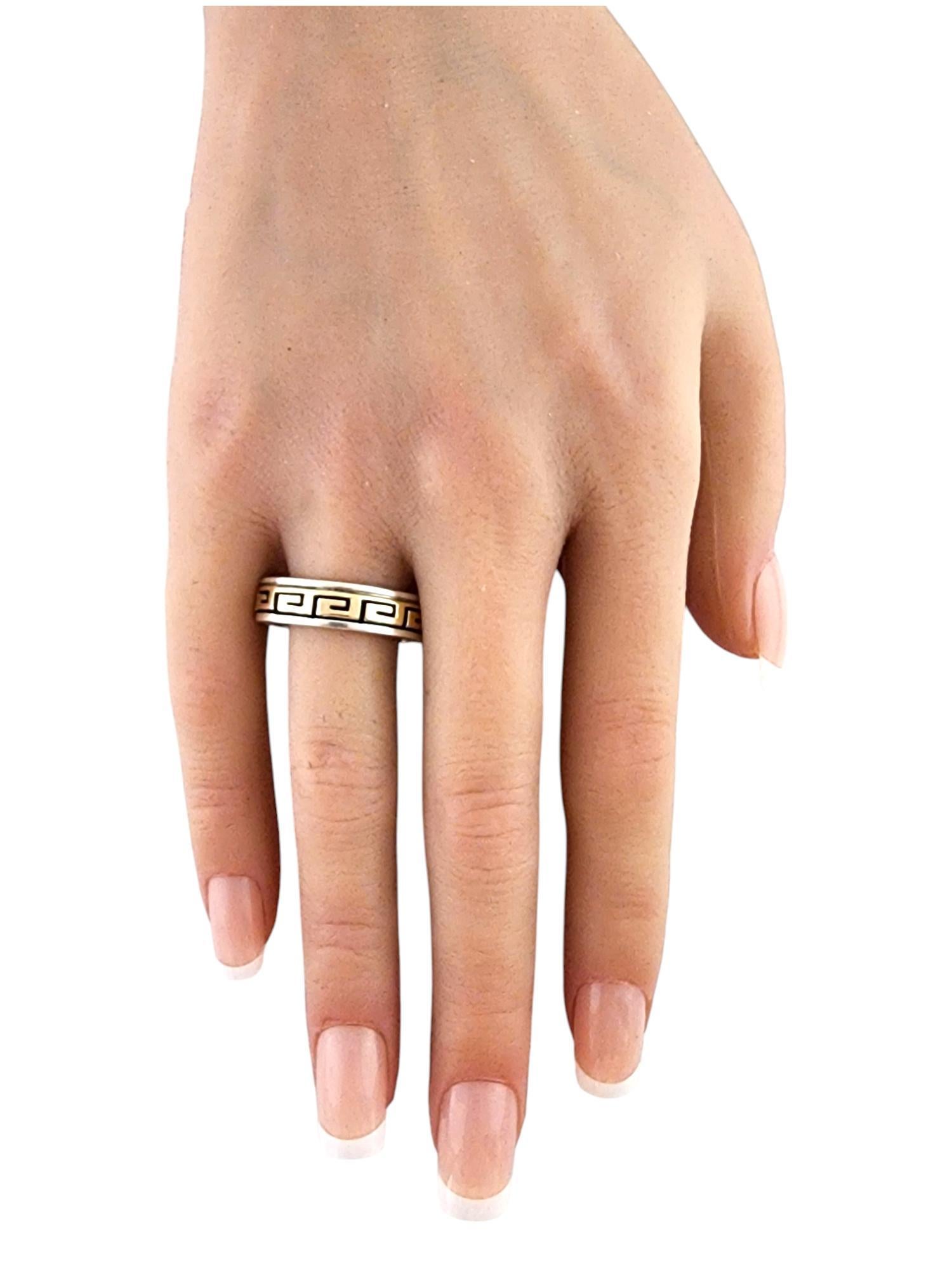 Scott Skeets 14K Yellow Gold & Sterling Silver Navajo Spiral Band Ring #20094 3