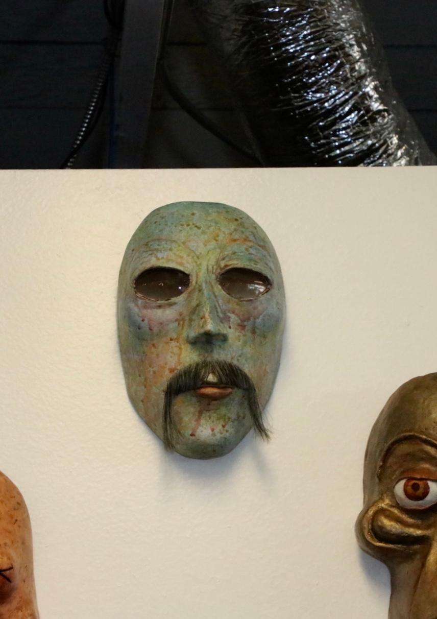 American Scott Thewes Set of 7 Hand Made Masks For Sale