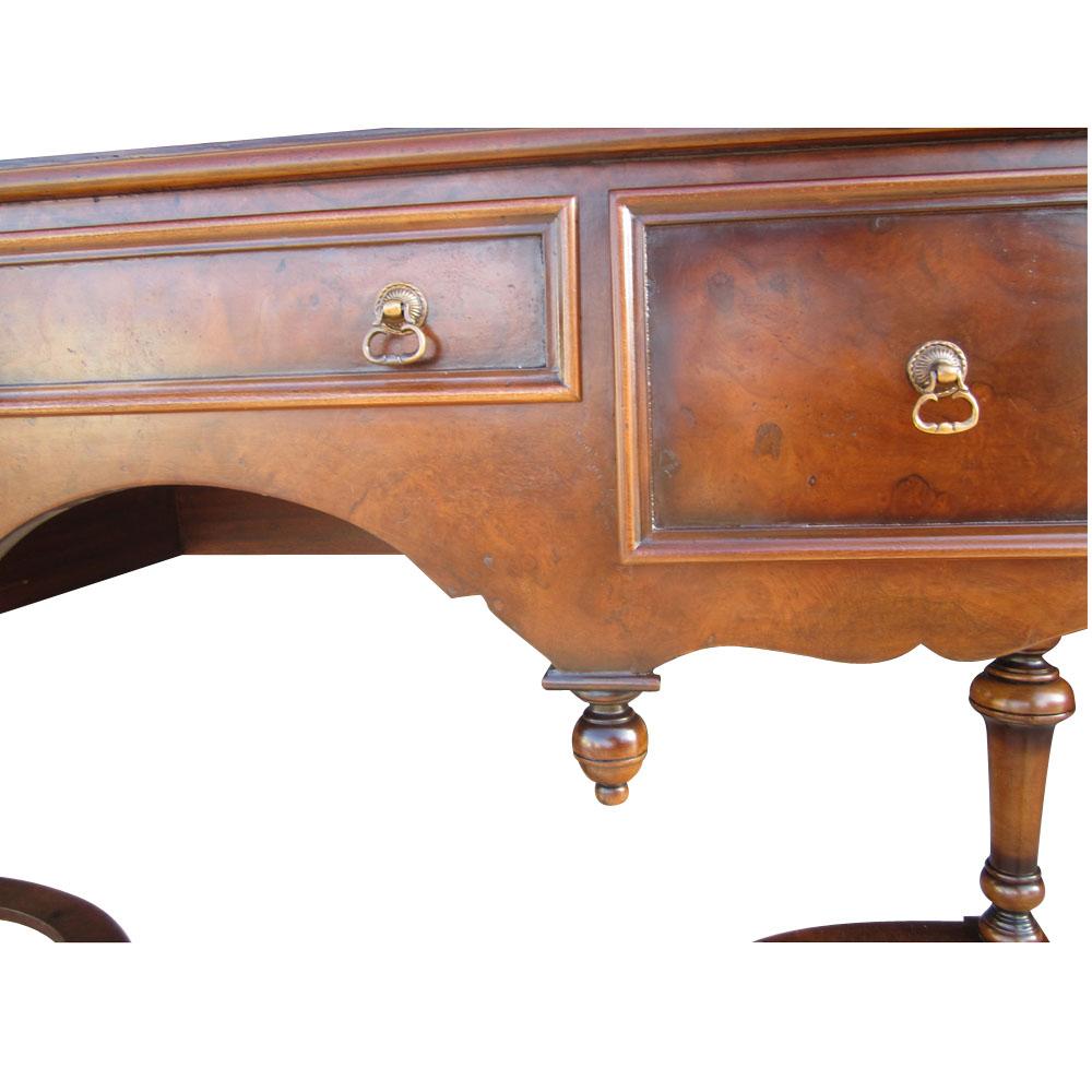 American Classical Scott Thomas Traditional Burled Walnut Console Table