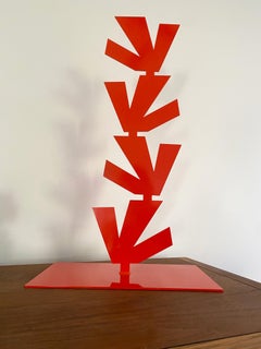 "1959 (Naranja)" Escultura de metal- acero, moderno de mediados de siglo, monocromo, mcm