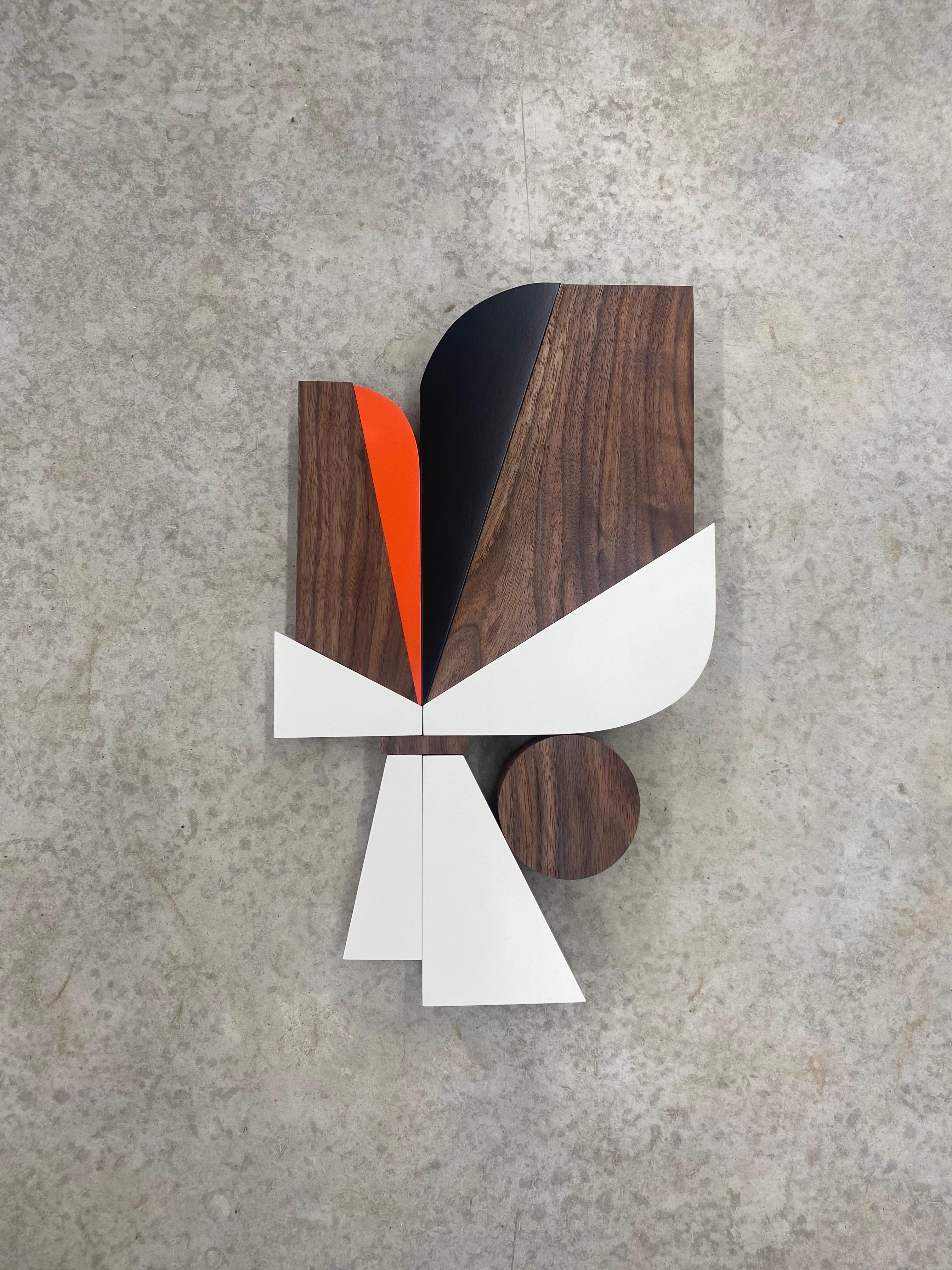 "1961" Wood Wall Sculpture- 2024
Acrylic and texture on solid black walnut wood. Finished on three sides and ready to hang.

Scott Troxel draws on the aesthetics of bygone technology and the forward-looking designs of the Atomic Age and mid-century