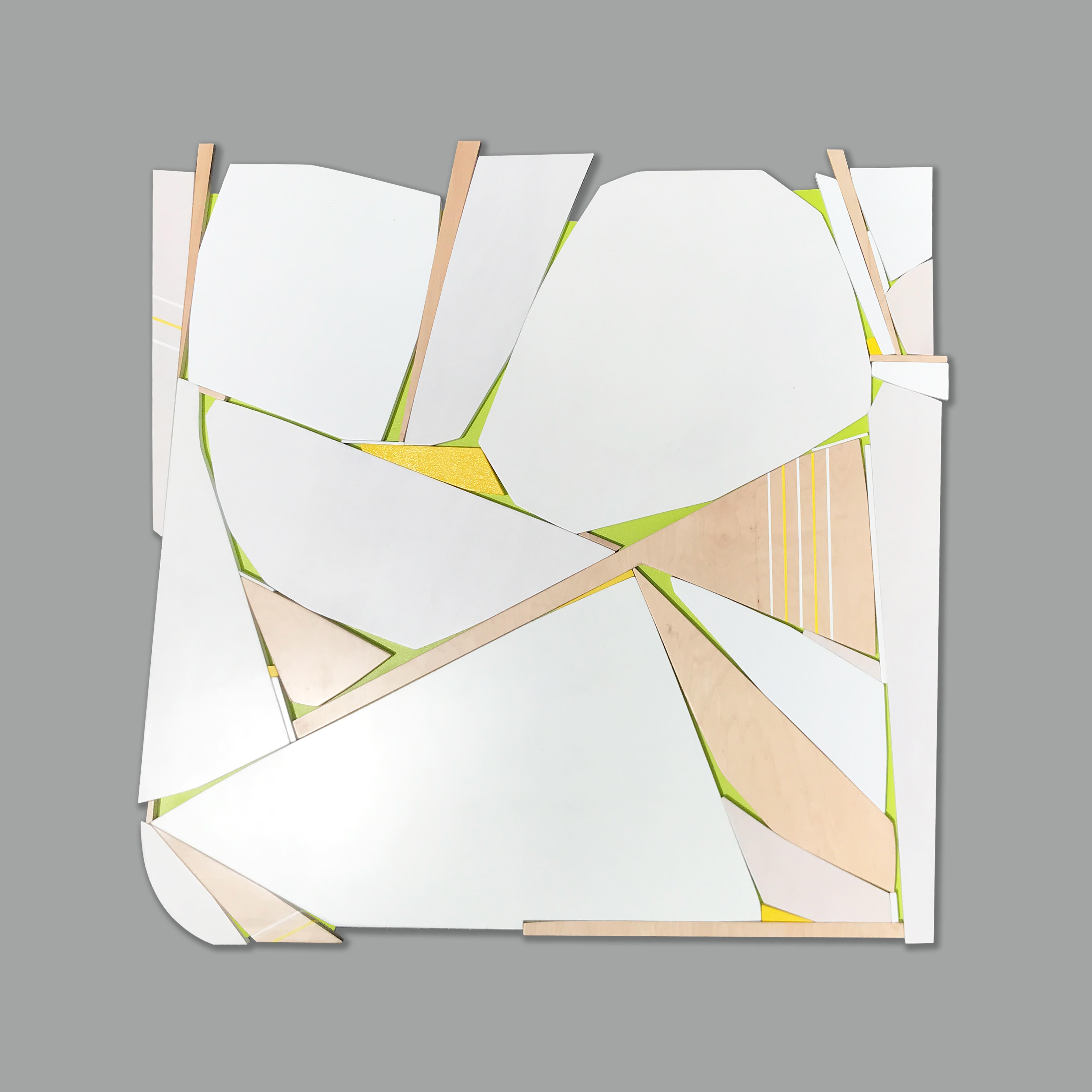 Scott Troxel "Ivory Falconer" Monochrome Wood Wall Sculpture tan