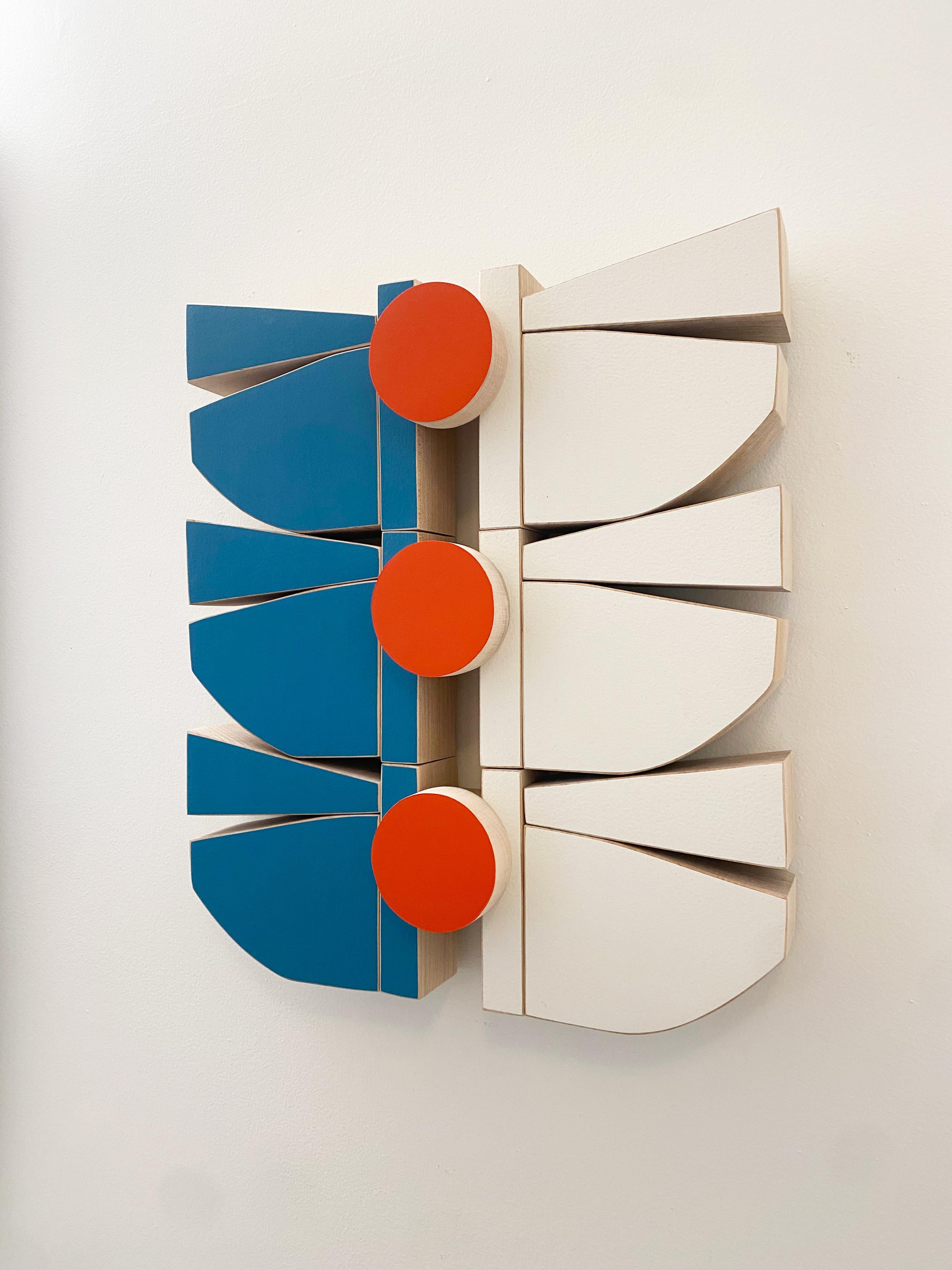 Artwork made with acrylic on solid maple and matte clear coat

Small Pop series are minimalist driven, wood wall sculptures that are small and blocky and feature bright saturated colors. The pieces was inspired by my love for simple bold colors and