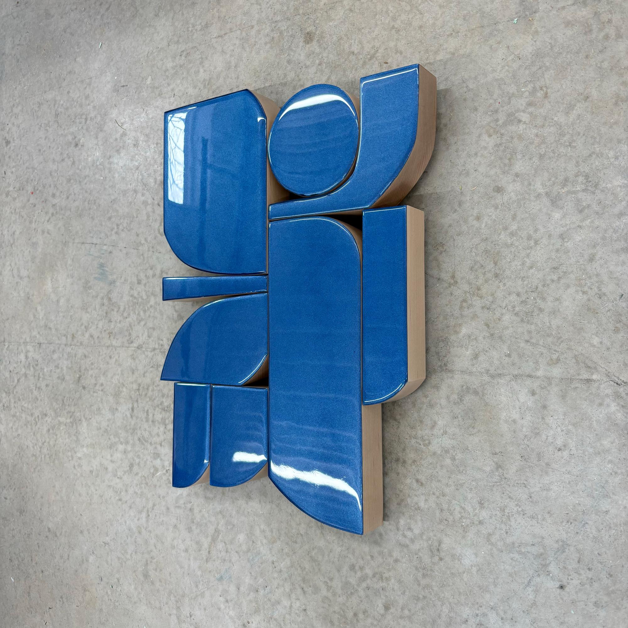 Scultura AM Contemporary di Scott Troxel - Halo Blue in vendita 2