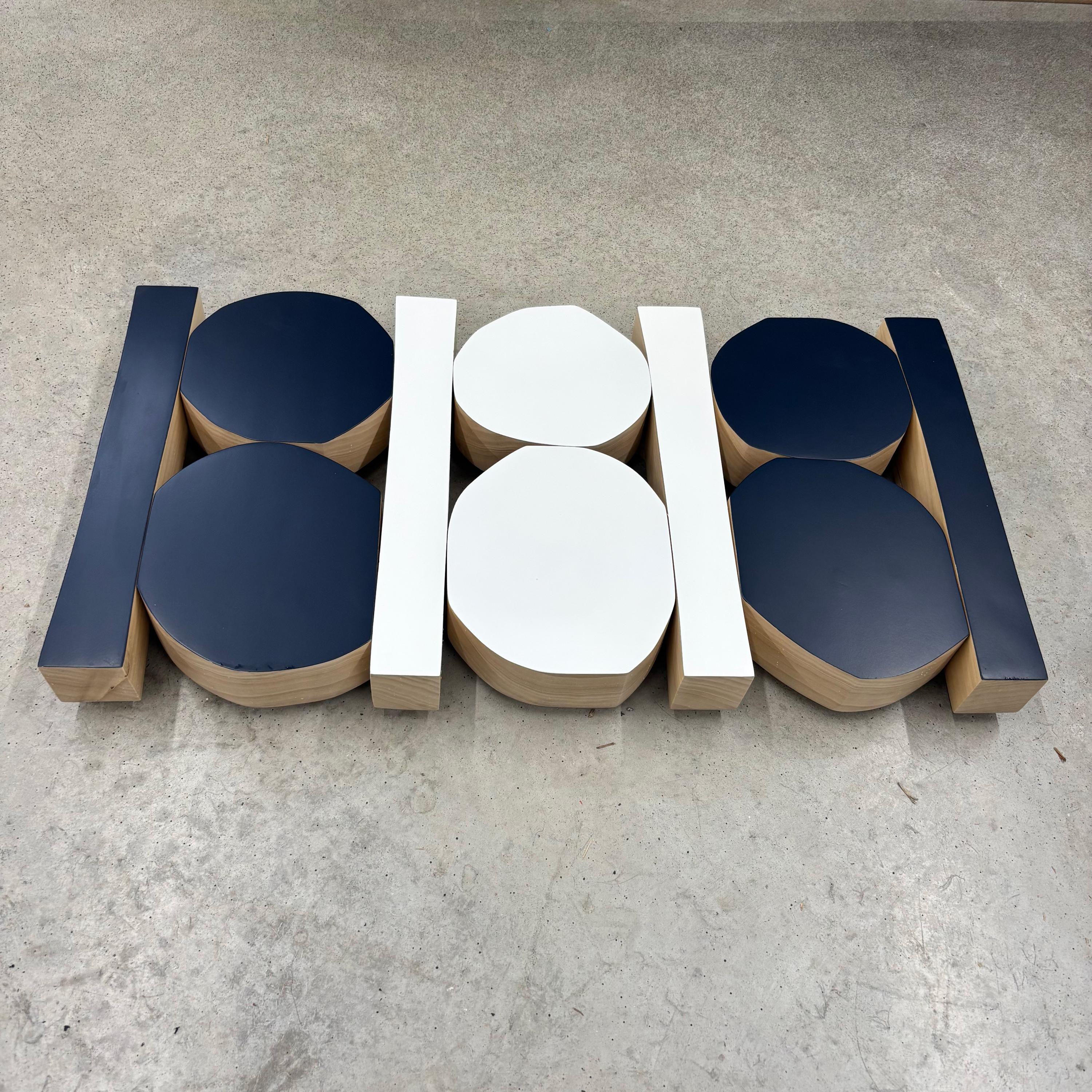 Scultura AM Contemporary di Scott Troxel - NavyWhite in vendita 2