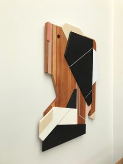 "Apollo V" Wood Wall Sculpture Modern, Commission For Bruna