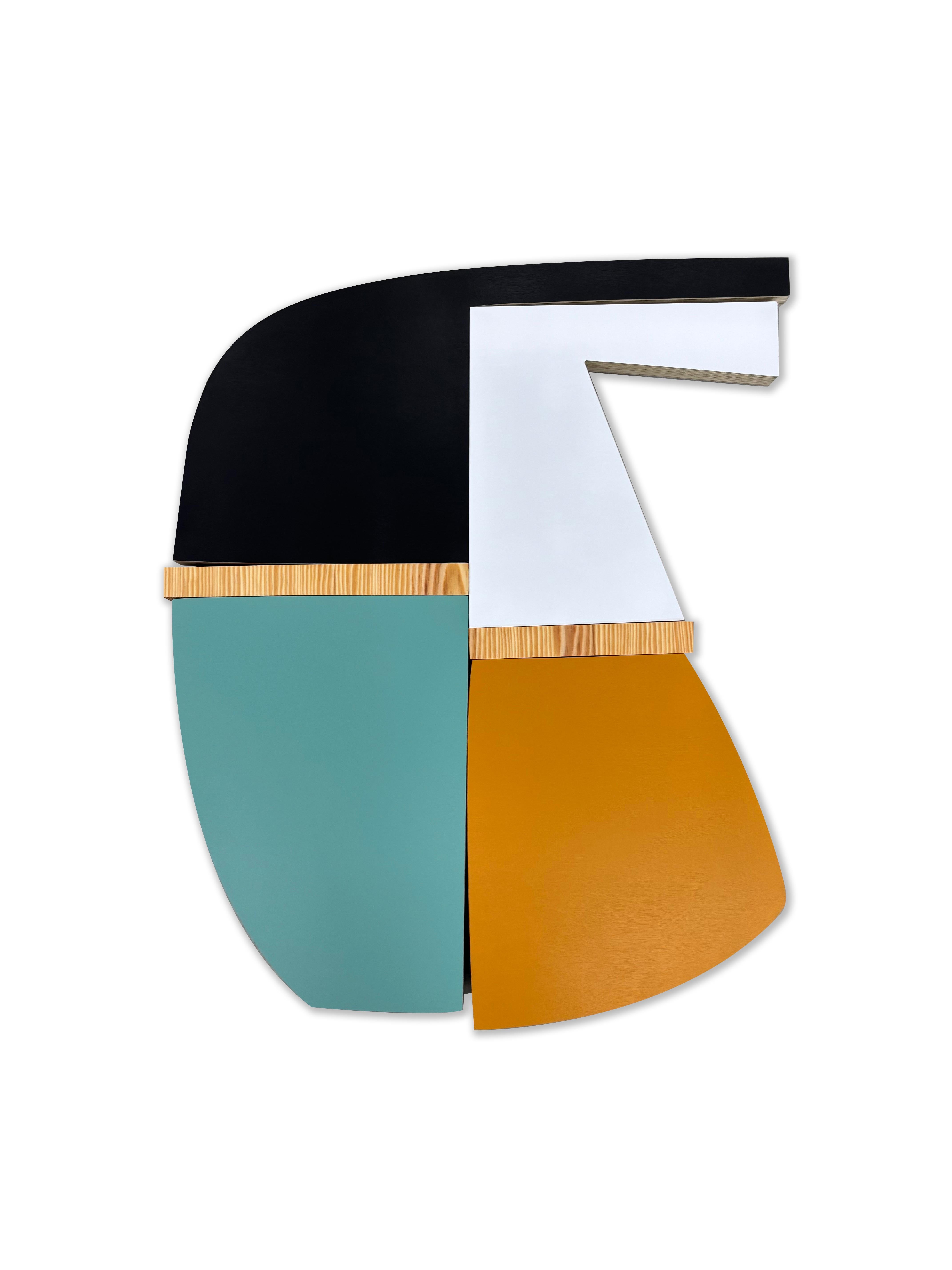 "Boofy (Large Version) Mid Century Wood Wall Sculpture- by Artist Scott Troxel