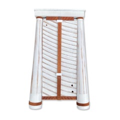 "Bourgeois Big Top" Wall Sculpture Brutalism, architectural, wood, white