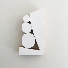 Sculpture murale "Bright White" mid century modern, monochrome, modernisme, Bauhaus