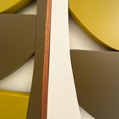"ChocolateOchre" Wall Sculpture mid century modern, white, orange, brown, mcm