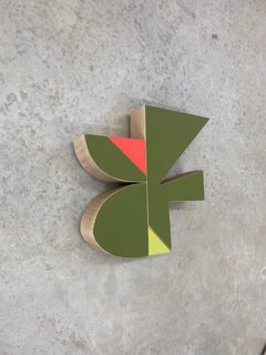 Escultura de pared "Trébol" - moderno de mediados de siglo, mcm, verde