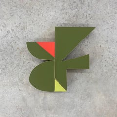 Escultura de pared "Trébol" - moderno de mediados de siglo, mcm, verde