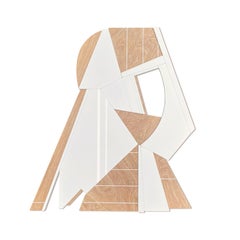 "Condenser” Wood Wall Sculpture Modern, white, tan, mid century modern, luxe