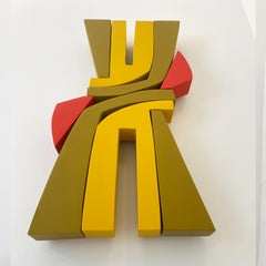 Escultura mural de madera "Firedancer" del artista contemporáneo estadounidense Scott Troxel