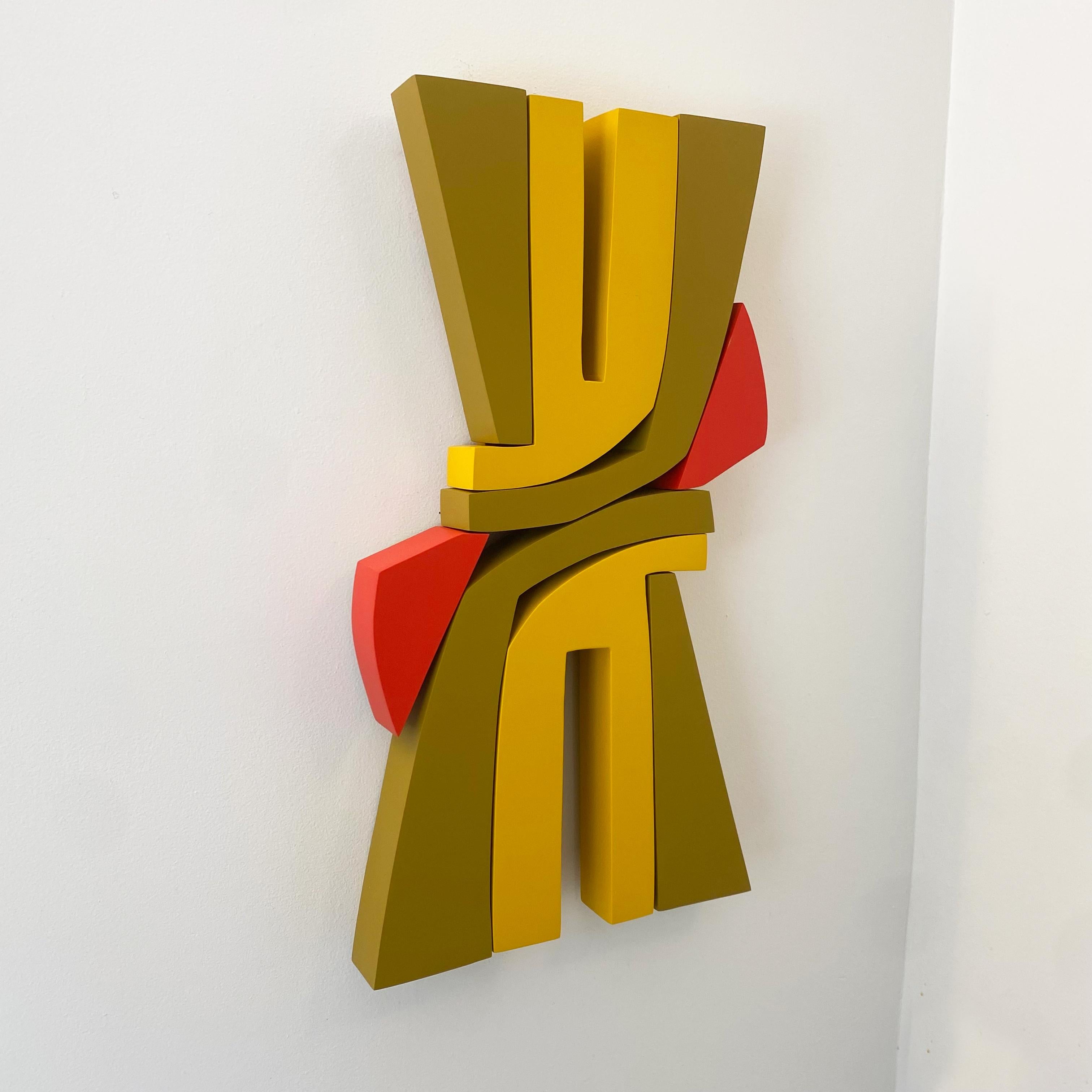 Escultura mural de madera 