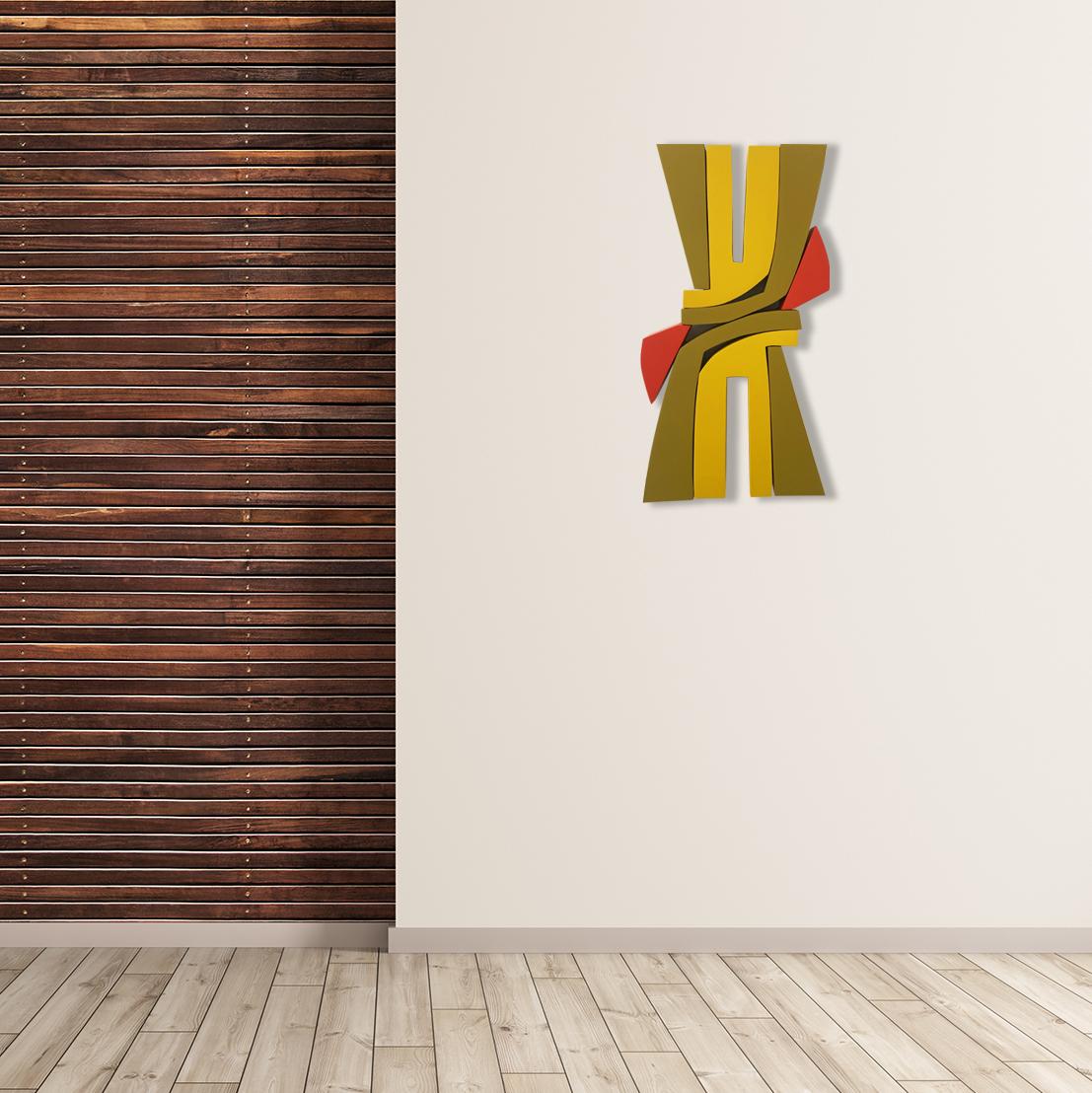 Escultura mural de madera 