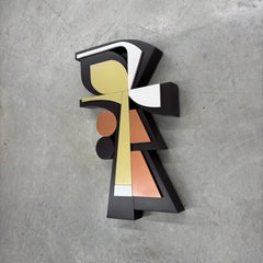 Escultura mural de madera "Goldspell" del artista contemporáneo Scott Troxel