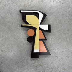 Escultura mural de madera "Goldspell" del artista contemporáneo Scott Troxel