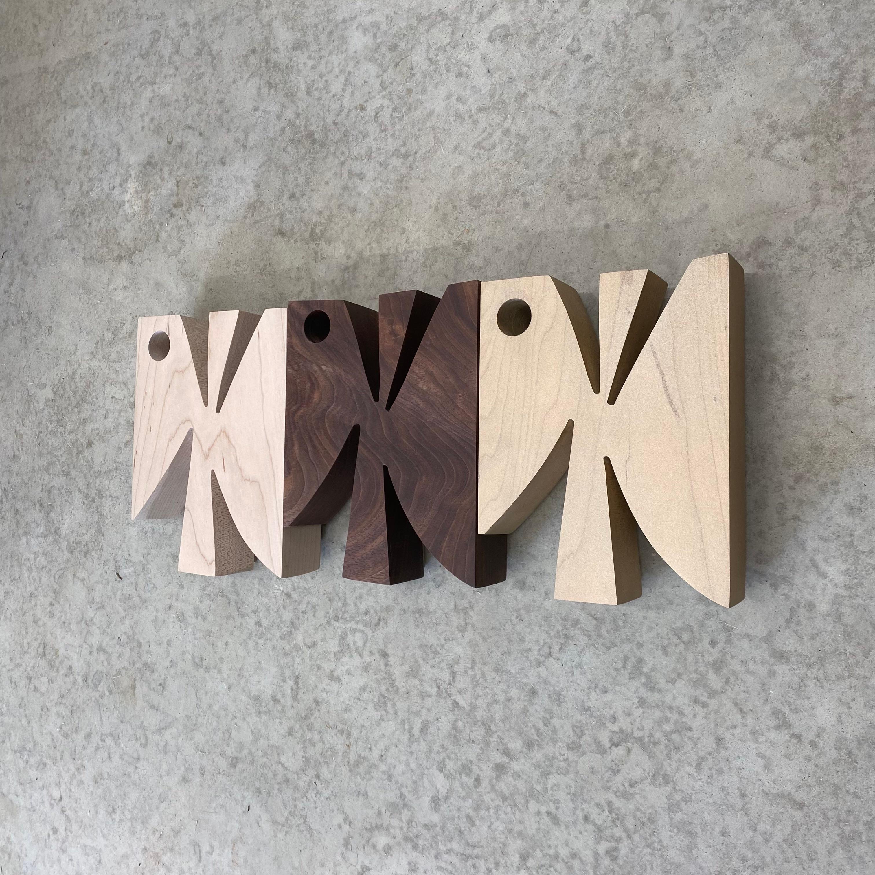 Sculpture murale en bois 