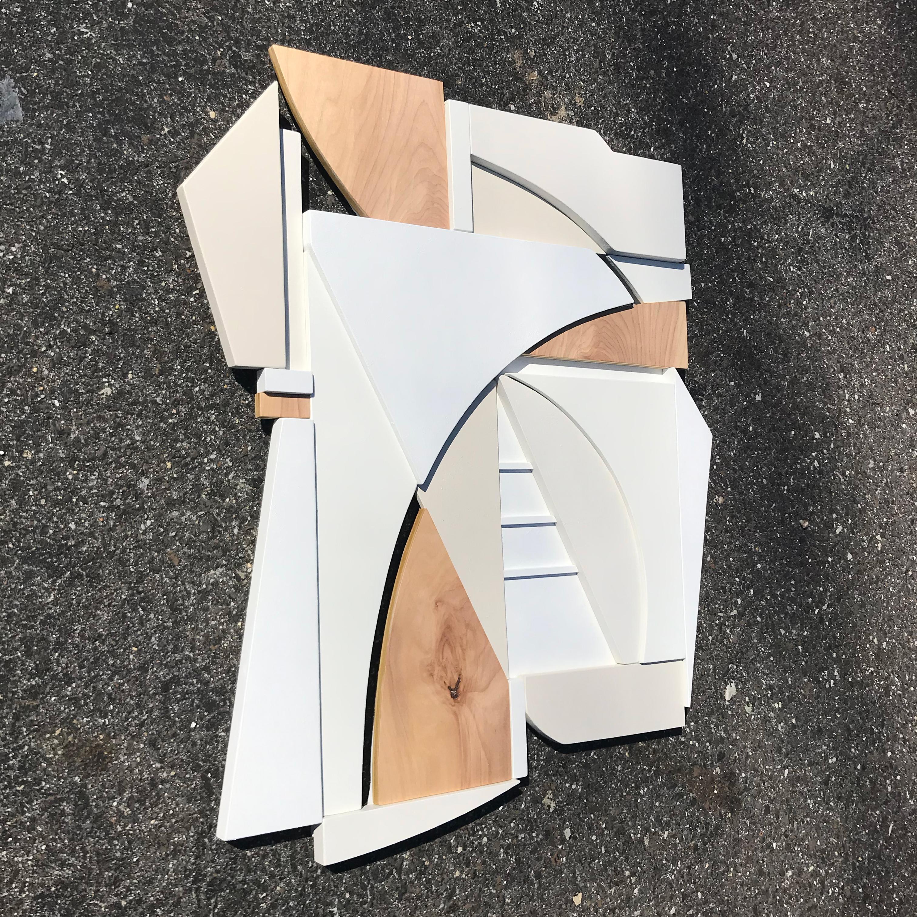 King is a modern mixed media wall sculpture. Made from Italian plaster paint, paint, birch panel, and MDF. This is the second piece I made as I begin to experiment with additional materials in my wall sculptures, outside of paint, resin, wood and