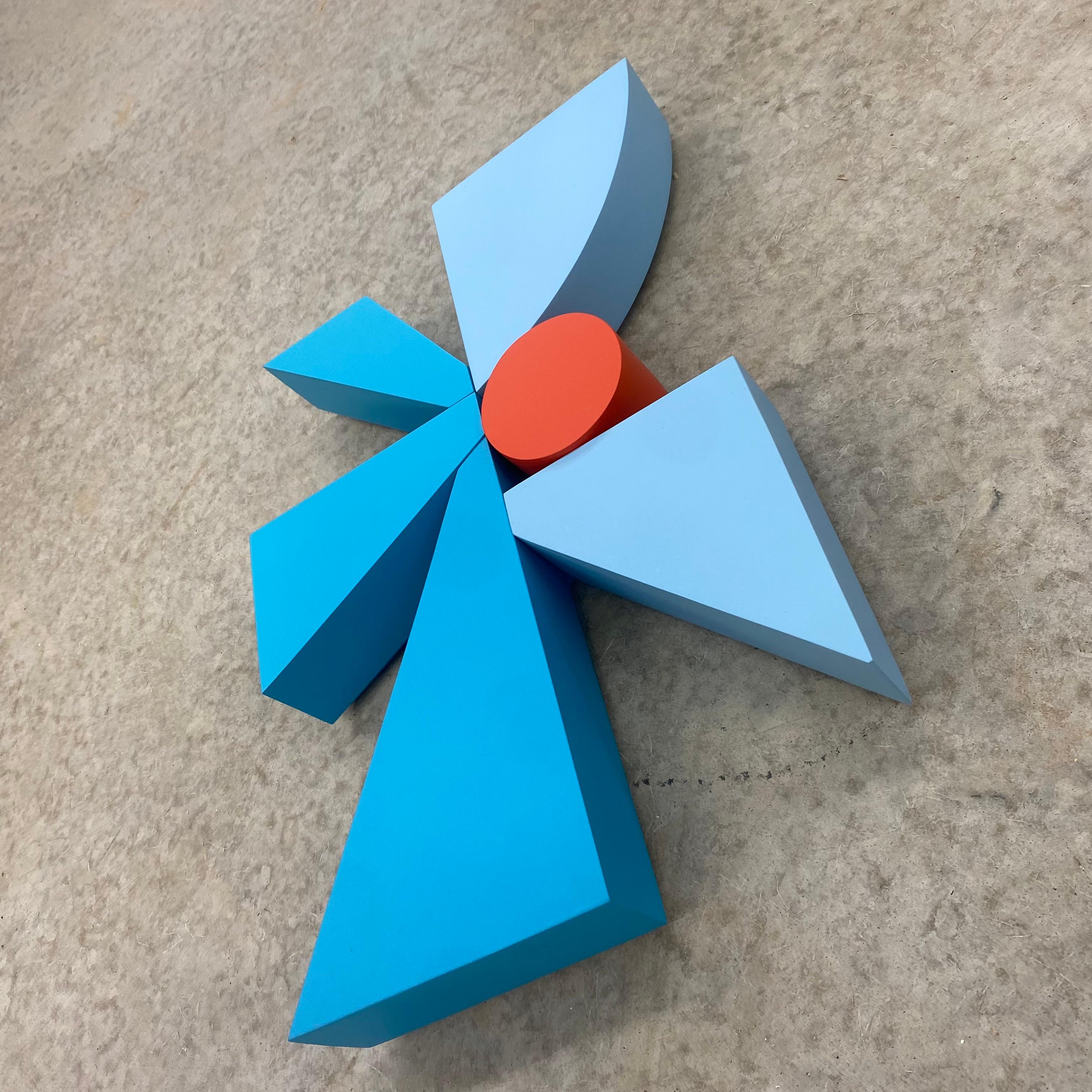 Sculpture murale Laguna II, moderne du milieu du siècle dernier, bleu, orange, mcm, audacieuse en vente 2