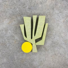 "LemonGrass" Wall Sculpture mid century modern, monochrome, modernism, green