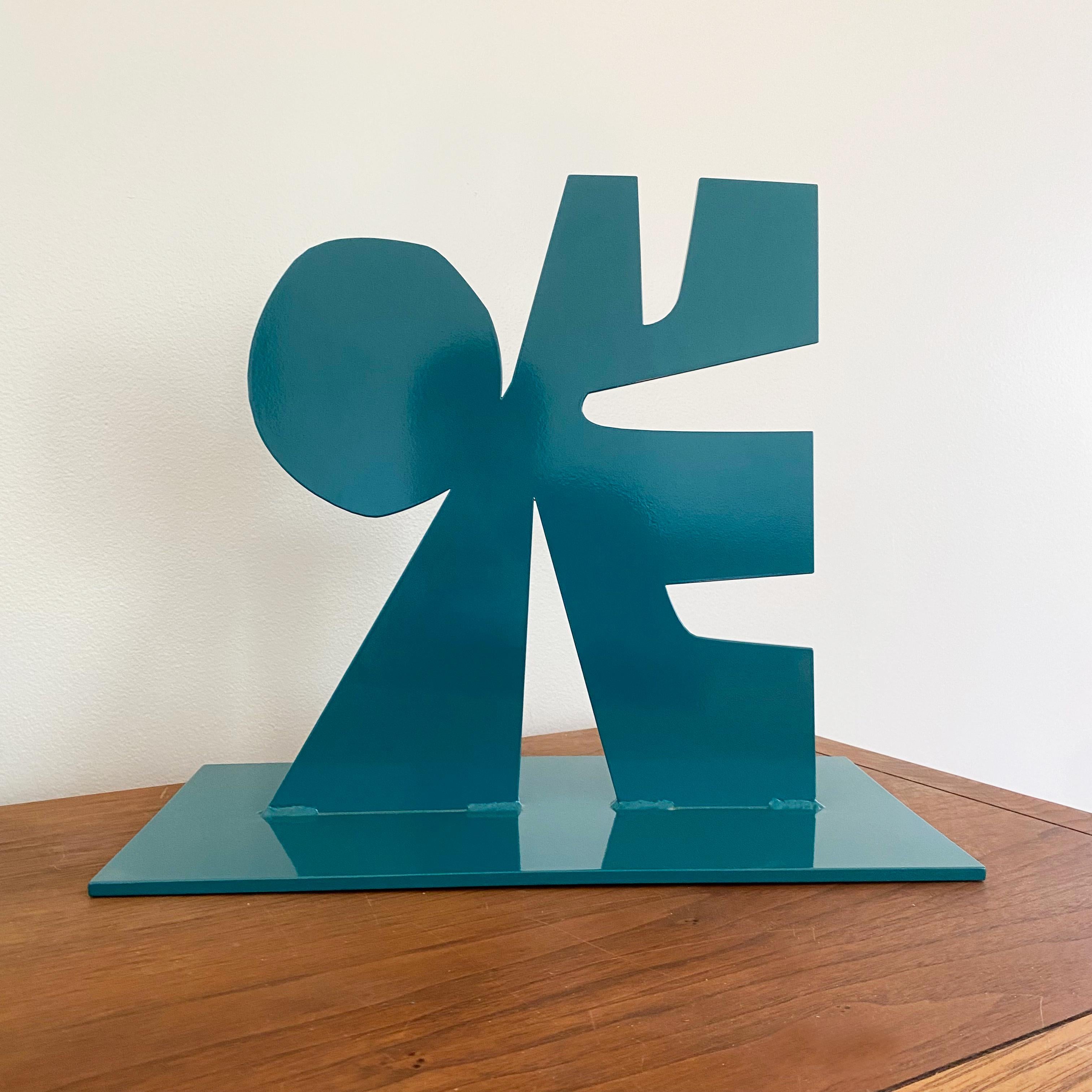 Scott Troxel Abstract Sculpture - "Makaha" (Metal) Sculpture- mid century modern, modernism, monochrome