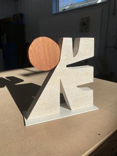 "Makaha" (Wood) Desktop Sculpture mid century modern, modernism, monochrome