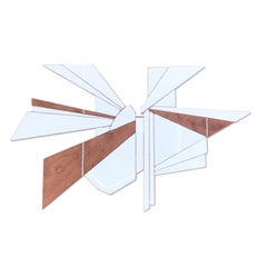 NorthStar Wall Sculpture - white, wood, mid century modern, sputnik, modernism