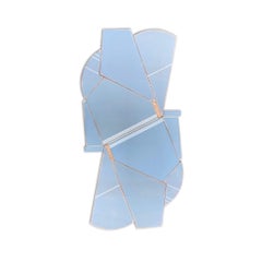 Escultura de pared en técnica mixta "Deporte antiguo" (blanco, monocromo, azul, moderno, rústico)