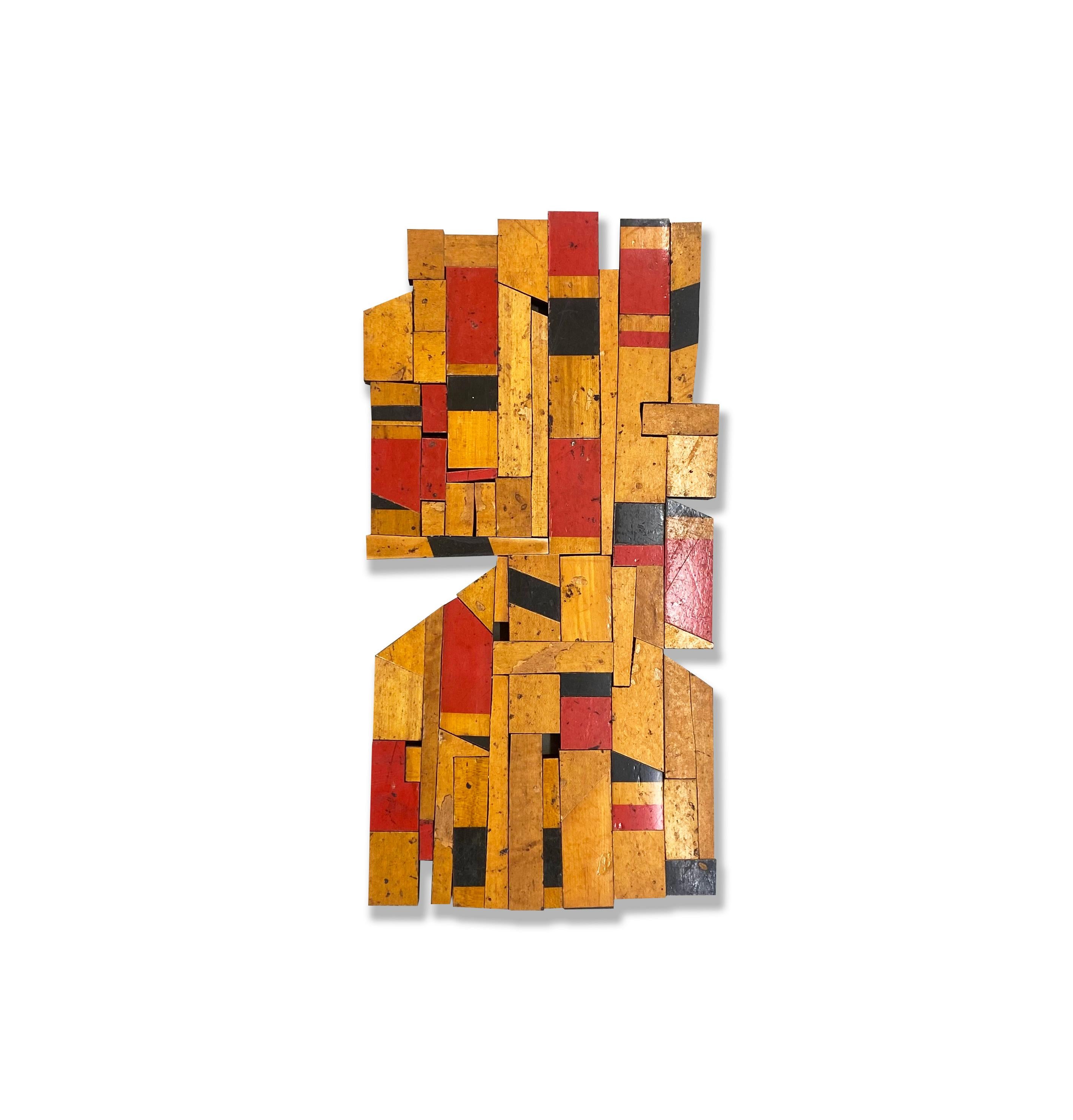 Sculpture murale « RedRaider » en bois de l'artiste américain Scott Troxel